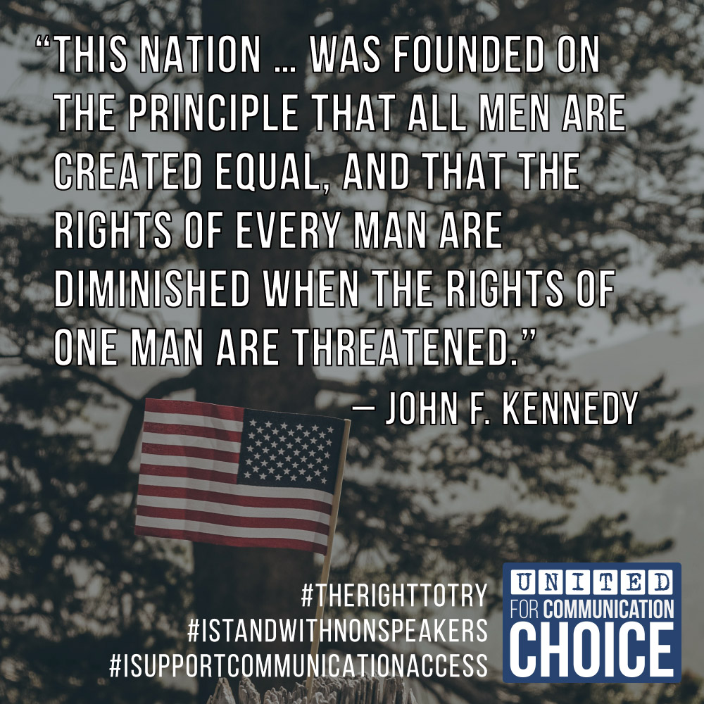 This Nation...was founded on the principle that all men are created equal